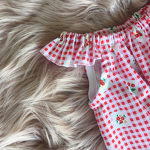 Load image into Gallery viewer, Pink gingham floral playsuit
